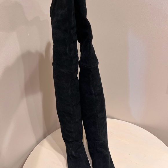 Vintage 90’s black suede over the knee boots - Picture 3 of 5